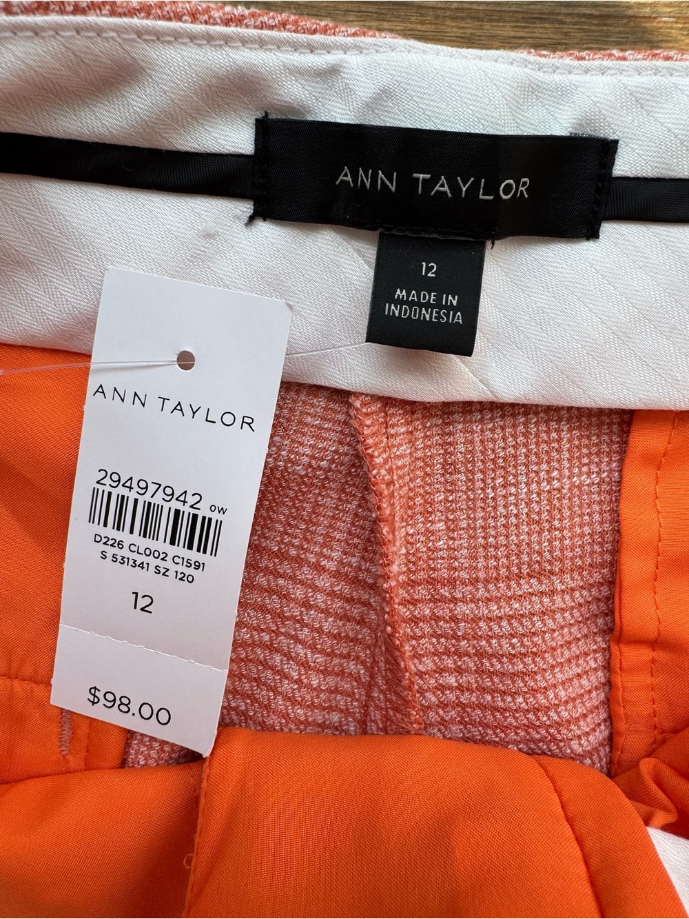NWT Ann Taylor Loft Orange Dress Pants 12 - Picture 2 of 6